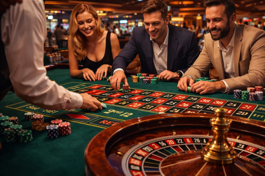 people playing roulette